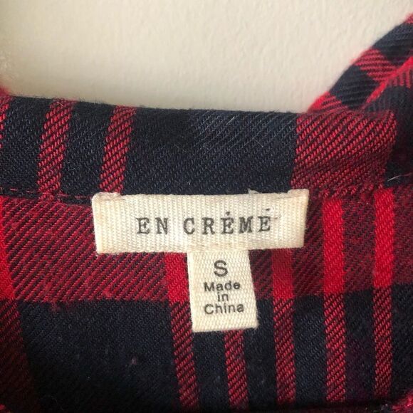 En Creme Plaid Boyfriend Mini Shirt Dress - Picture 7 of 8